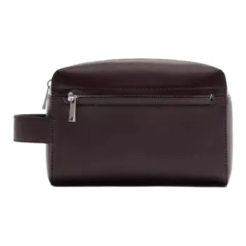 ZARA Polyurethane Toiletry Bag Men's Brown