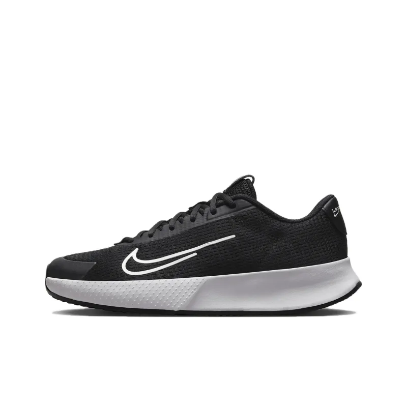 Nike Court Vapor Anti Slip Wear Resistant Low Top Tennis Shoes Unisex Black White-0