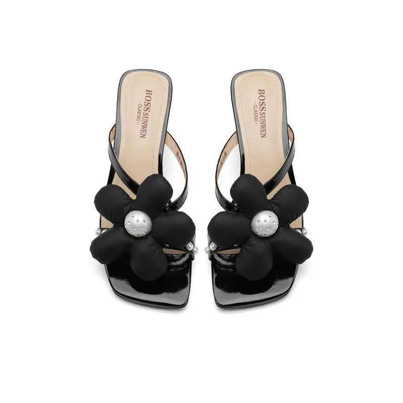 BOSSSUNWEN Slide Slippers Women's Black-3