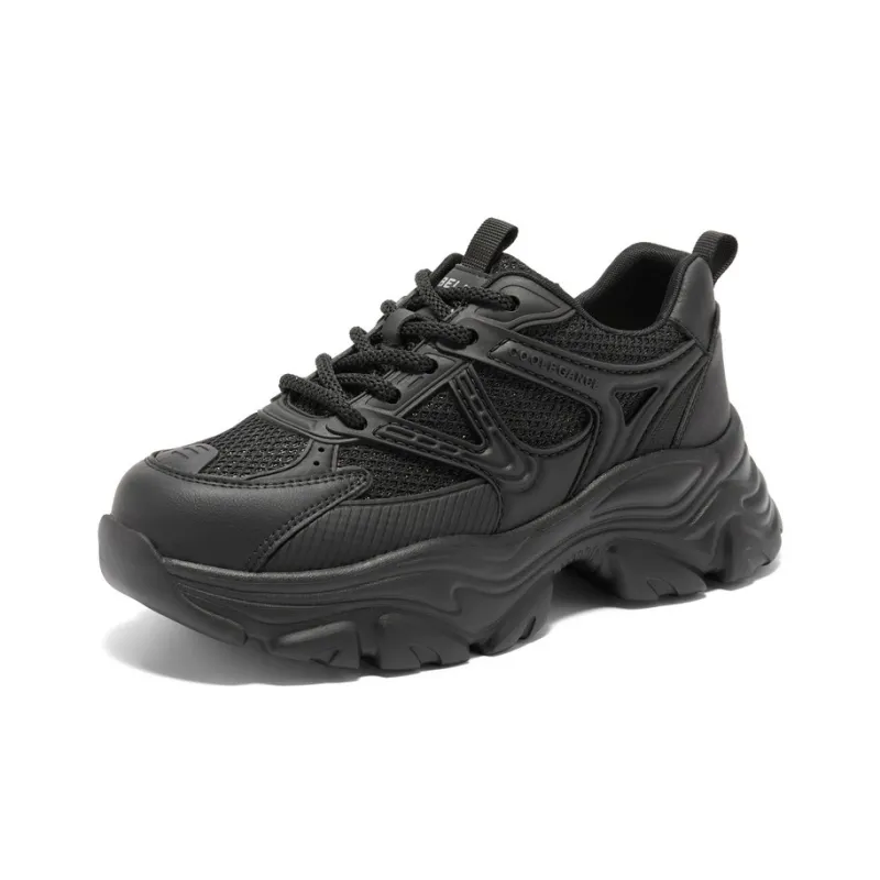 BELLE Anti-Slip Wear-Resistant Breathable Lightweight Height Increasing Low-Top Chunky Sneakers Women's-13
