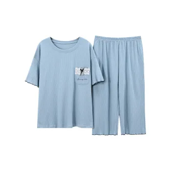 The Story Of The Flower Season Pajama Set Women's Sky Blue