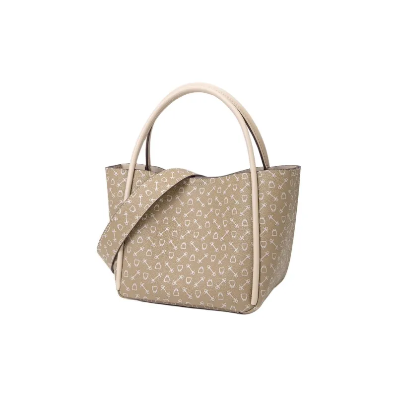 Why Artificial Leather Bucket Bag, Crossbody Handbag, Shoulder Bag Medium Size Women's Milk Tea/Apricot-1