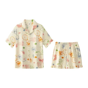 Gongdie x SNOOPY/ Pajama Set Women's Apricot