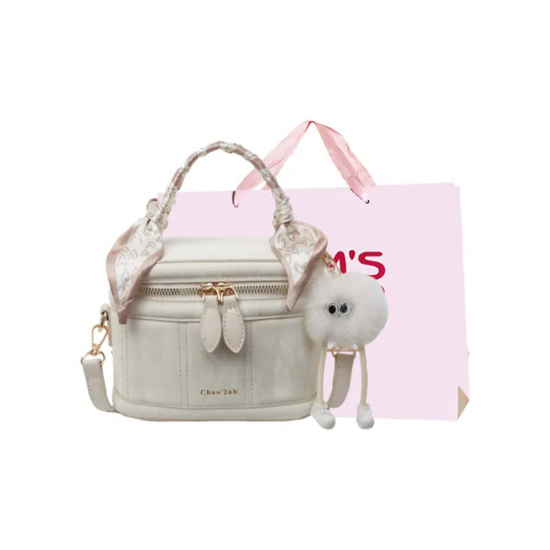 Worm's Home PU Bonded Synthetic Leather One Shoulder Handbags Regular Women's Black/Beige/Silver/Pink-0