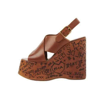 Chloe Maxime Strap Sandals 8cm Women's Brown