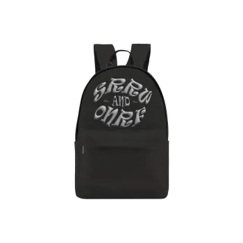 SRRW PU Student Backpack Unisex Black
