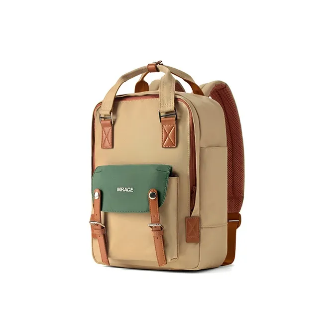 MR.ACE HOMME Polyester Backpack Tubas Unisex Mountain Green/Mist Blue/Graphite Gray-1