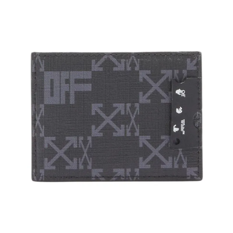 OFF WHITE Monogram Card Holder Black/Grey-0
