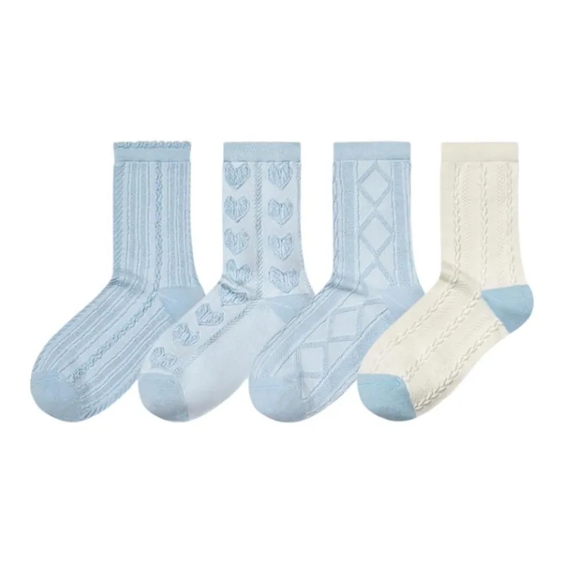 BIOSERICA ERA Mid Calf Socks Women's 4 Pack-12