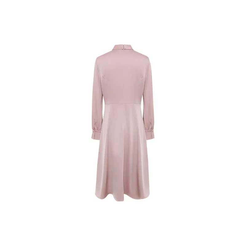 BBLLUUEE Long Sleeved Dress Women's Lady Dior Pink-1