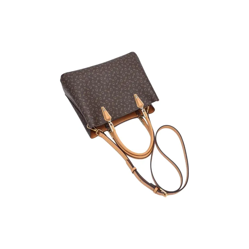 Why Artificial Leather Tote Bag, Shopping Bag, Shoulder Bag, Crossbody Bag, Handbag Medium Size Women's Coffee-7
