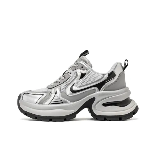 AOKANG Casual Shoes Women's Low-Top Silver