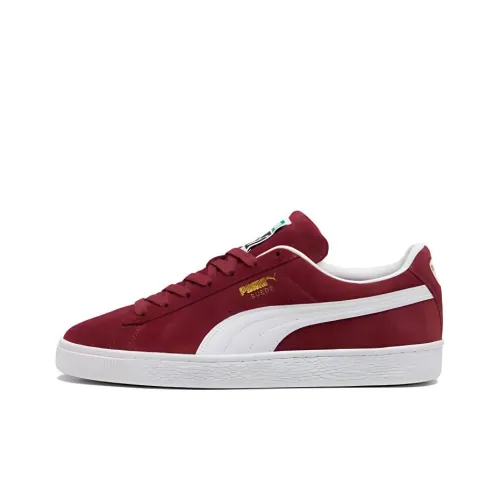 PUMA Suede Anti Slip Wear Resistant Low Top Skateboard Shoes Unisex Red