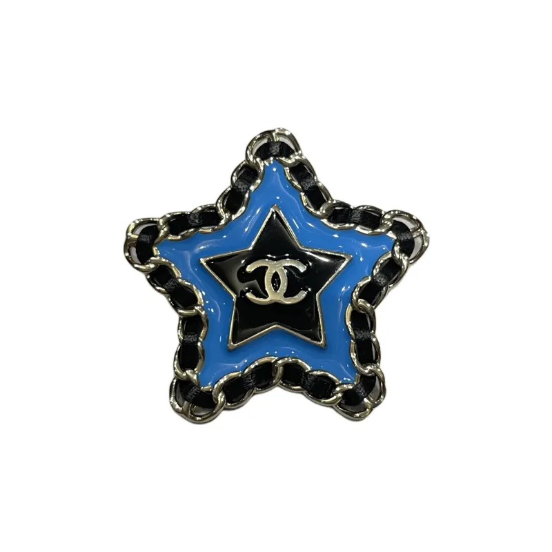 CHANEL Brooches Women's Blue/Black-1