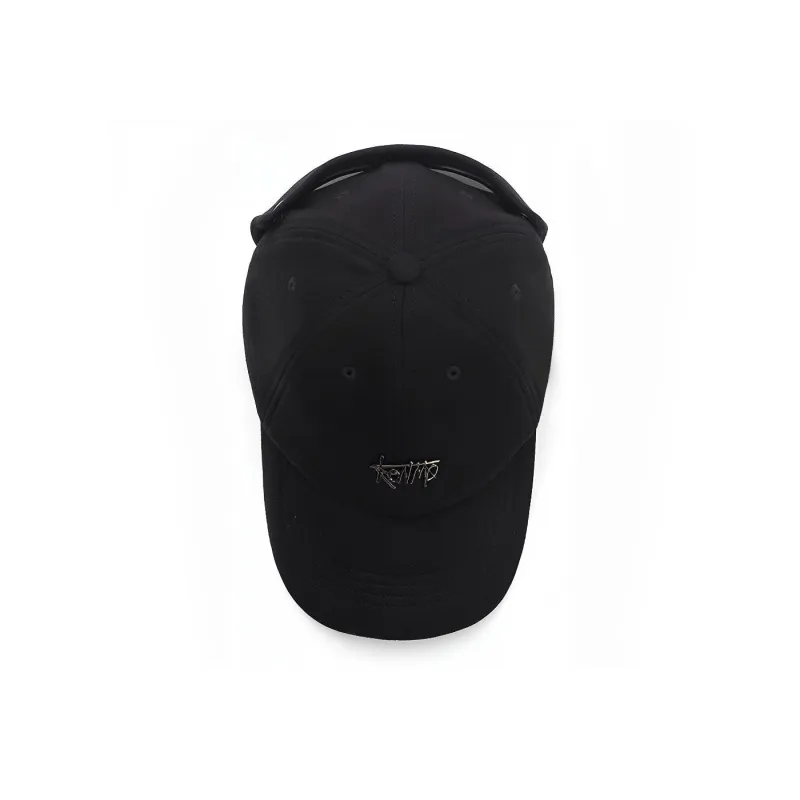 KENMO Cotton Polyester Blend Baseball Caps Unisex Black-2
