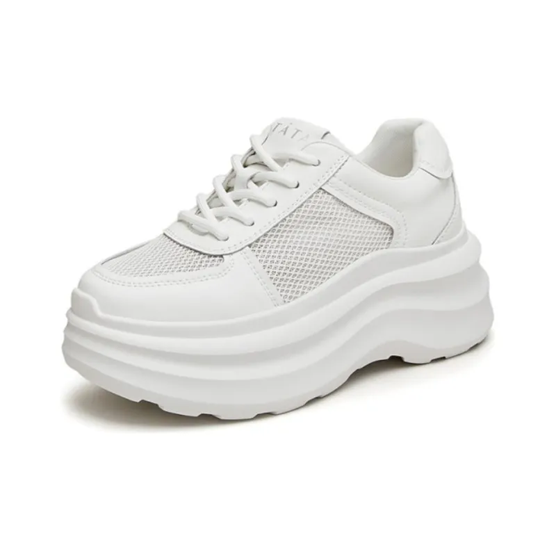 TATA Skateboard Shoes Women's Low Top Solid Color-6