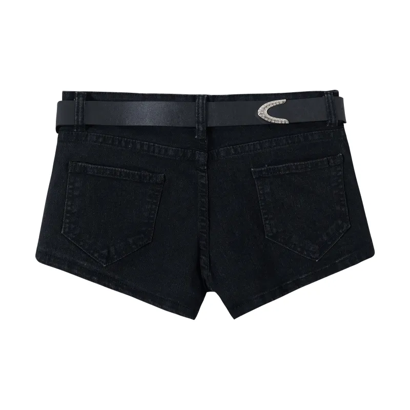 KAZAN Denim Shorts Women's Black-1