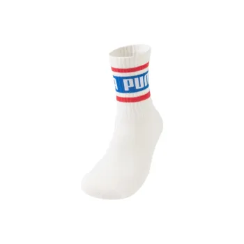 PUMA APAC Mid Calf Socks Unisex 1 Pack Gray White