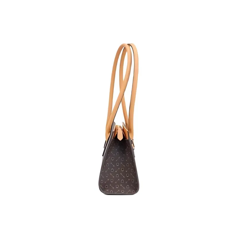 Why Artificial Leather Handbag Shoulder Bag Large Size Women's Coffee-2