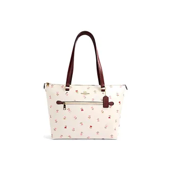 COACH Leather Tote Bag Shopping Bag Handbag Shoulder Bag Women's Milk White