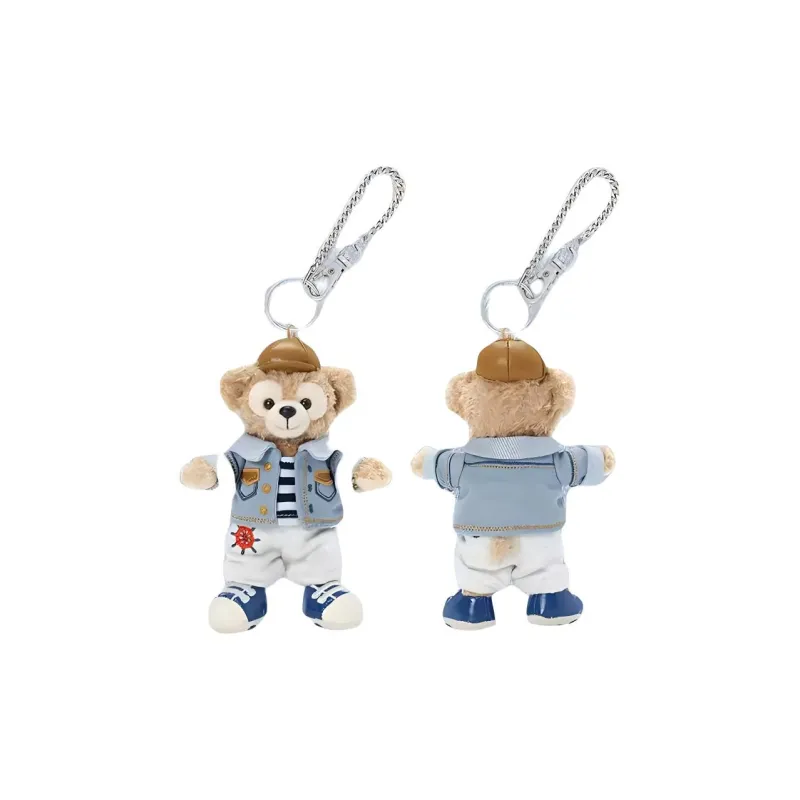 Disney Duffy Cowboy Style Key Ring Dolls Plush Pendant 14cm Height-1