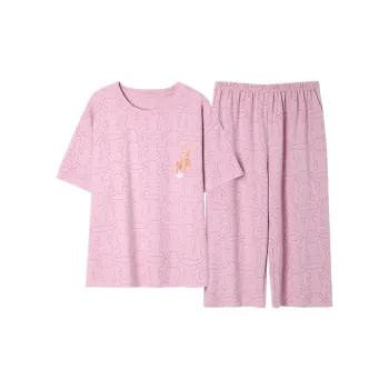 The Story Of The Flower Season Pajama Set Women's Mauve Purple