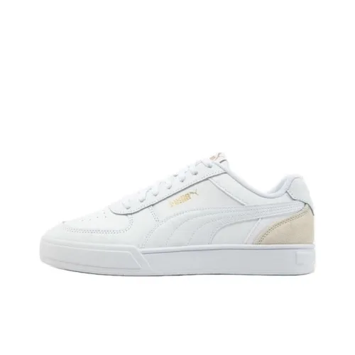 PUMA Caven Skateboard Shoes Unisex Low-Top White/Gold