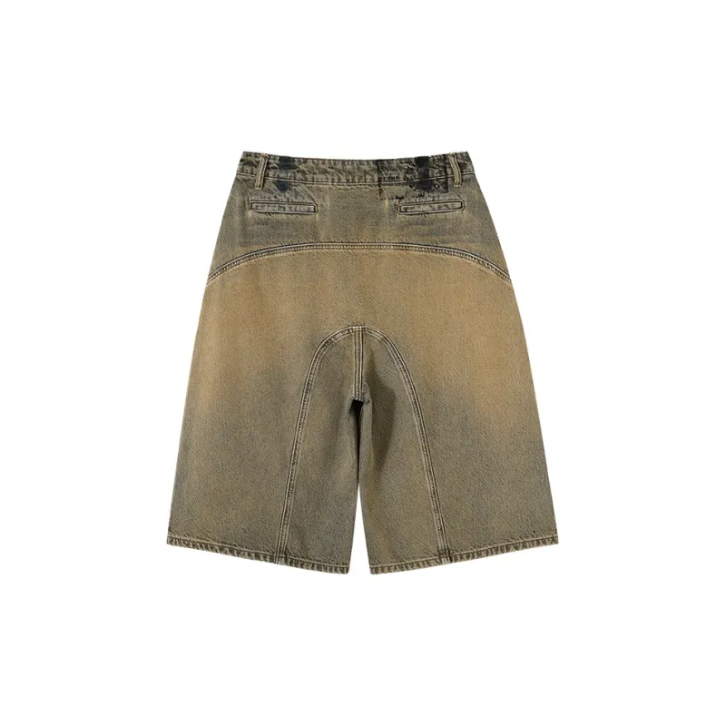 CONP Denim Shorts Unisex Khaki-1
