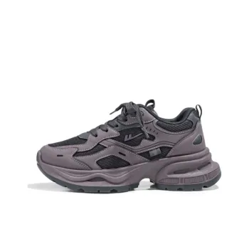 Warrior Low Top Chunky Sneakers Women's Dark Gray/Purple
