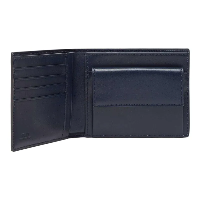 FENDI Canvas With Leather Wallet Men's Blue-2