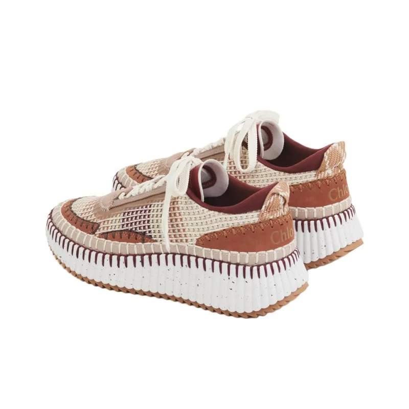 Chloé Lower-Impact Mesh Nama Sneakers Women's-3