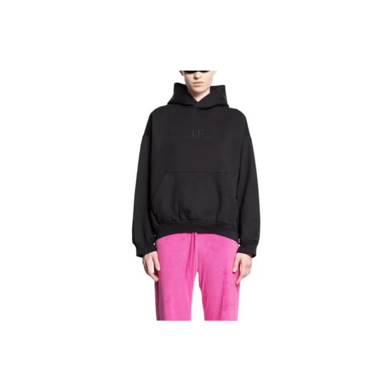 Balenciaga Bb Logo Embossed Hoodie-3