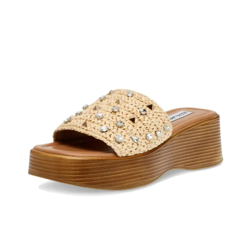 STEVE MADDEN Slide Slippers Women's Natural-2