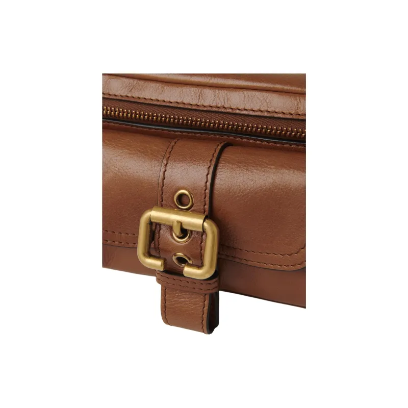 Chloe Buffalo Leather Camera Bag Handbag Shoulder Bag Crossbody Bag Small Size Women's Clay Brown-4