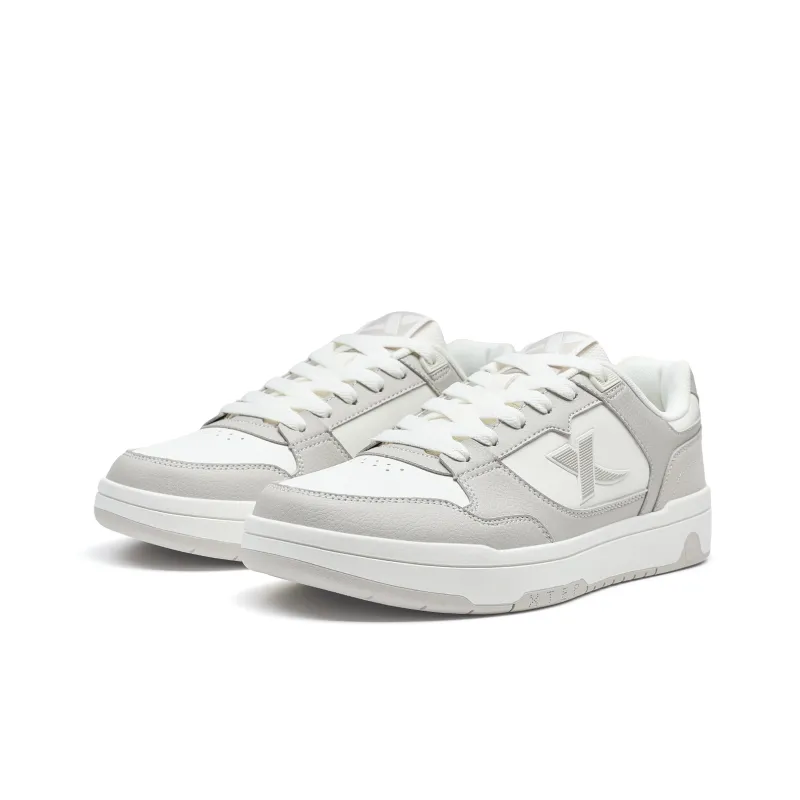 XTEP Air Force 1 Wear resistant And Lightweight Low Top Skateboard Shoes Men's Gray White-3