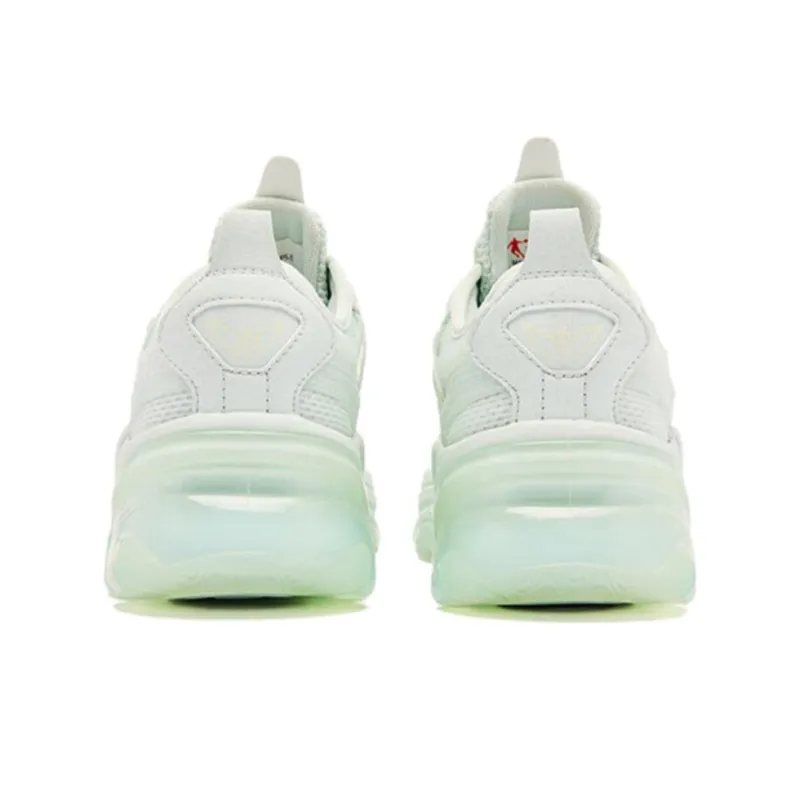 QIAODAN Spriggle Bunny III Breathable Lightweight Low Top Casual Shoes Women's Green-5