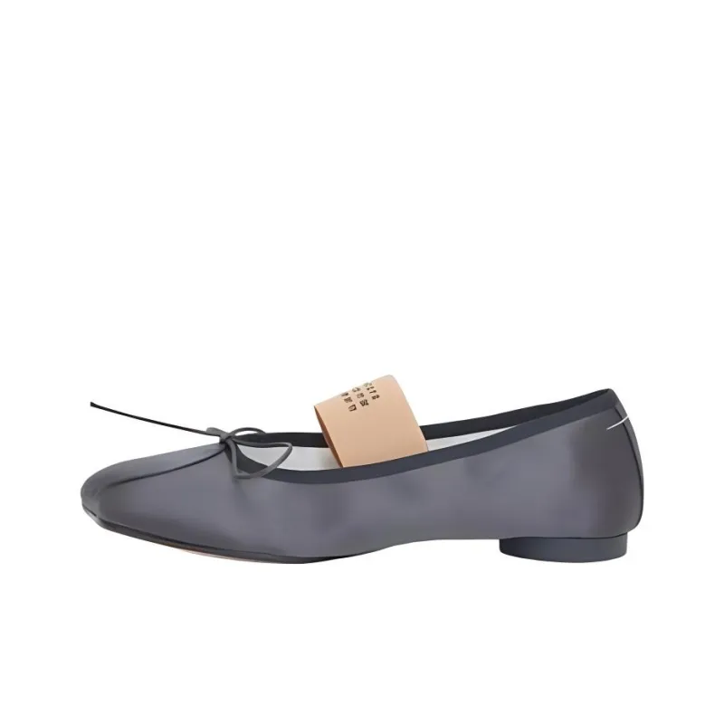 MM6 Maison Margiela Anatomic Numbers-print Ballerina Shoes-0