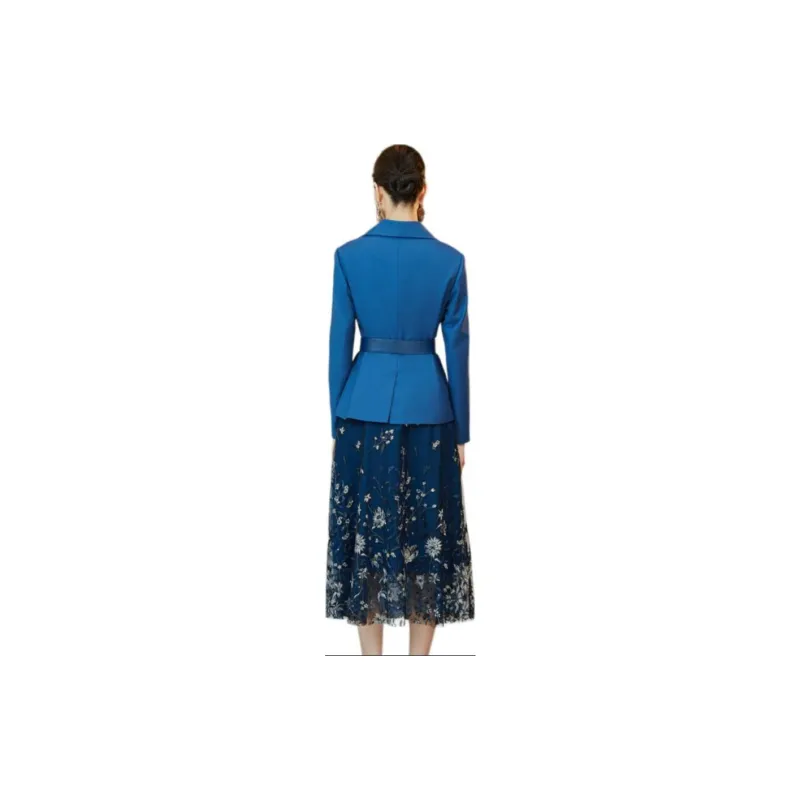 BBLLUUEE Skirt Set Women's Sea Blue-1