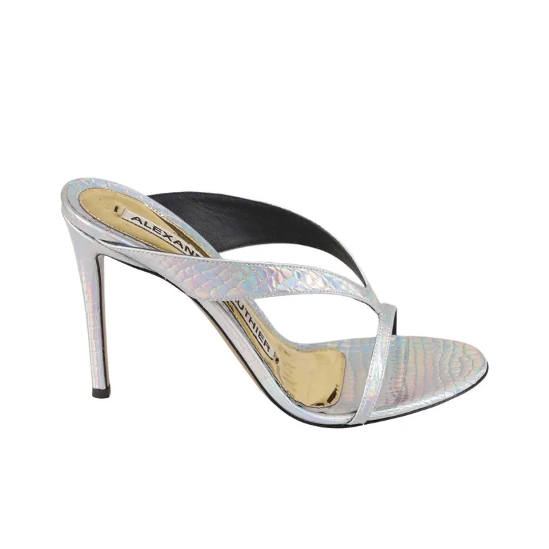 Alexandre Vauthier Slide Slippers 10.5cm Women's Silver-1