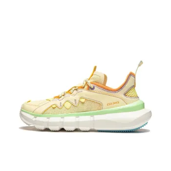 LiNing Essence 2.3 Cushioning Wear Resistant Low Top Casual Shoes Women's Yellow Green White