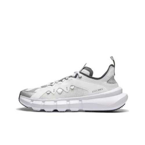 LiNing Essence 2.3 Cushioning Wear-Resistant Low-Top Casual Shoes Men's Silver White