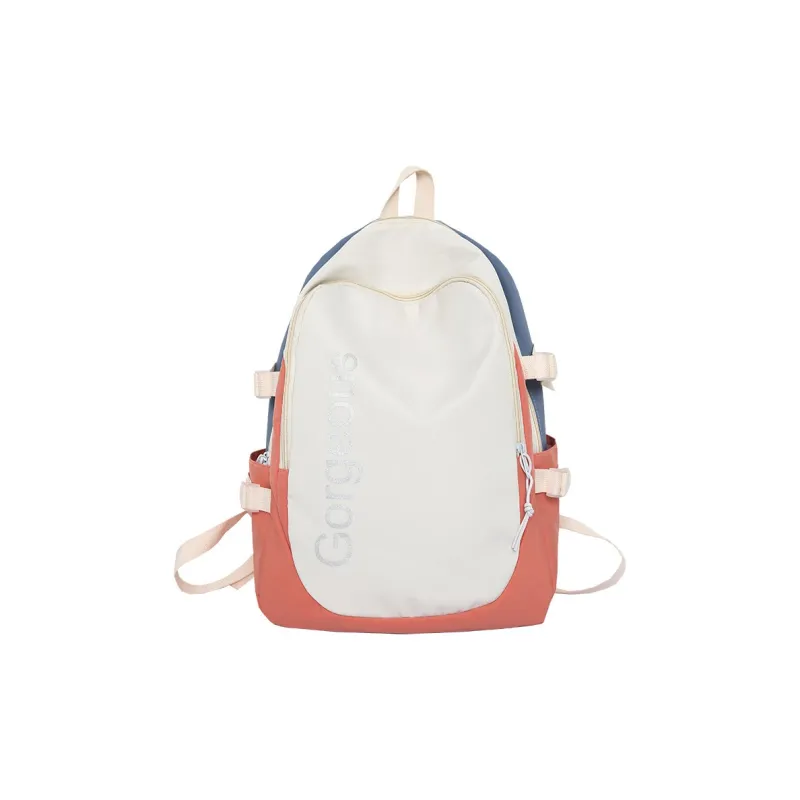 GEERDUN Nylon Backpack Unisex Black/White/Blue/Pink-6