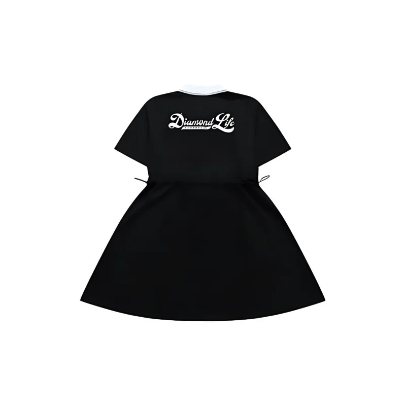 FILA FUSION SS24 Short Sleeved Dress Women's Pitch Black-1