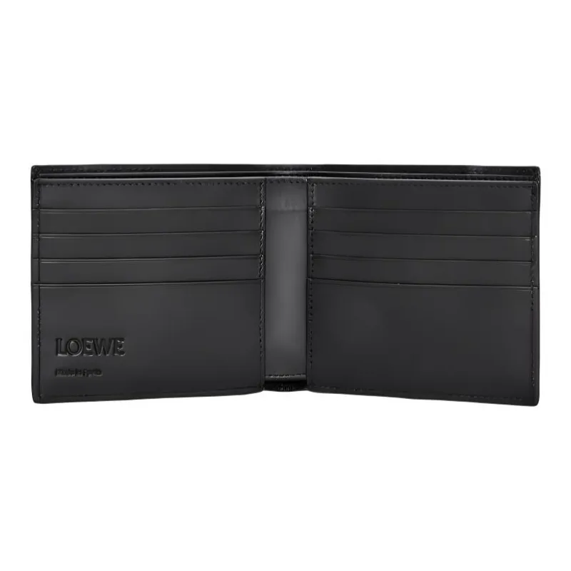 LOEWE Classic Cow Leather Wallet Men's Black-3