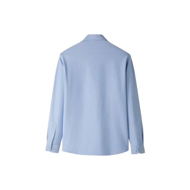 HLA Fleece Lined Warm Casual Long Sleeved Shirt Men's-1