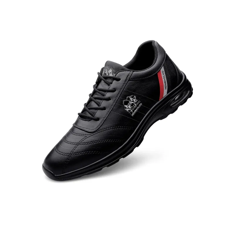 HENIBAOLUO Men's Casual Shoes Men Low Top White/Black-6