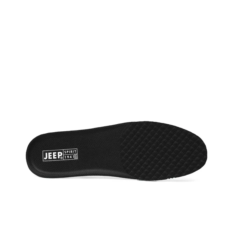 JEEP SPIRIT Cushioned Anti-Slip Wear-Resistant Breathable Lightweight Low-Top Chunky Sneakers Men's Graphite Black-7