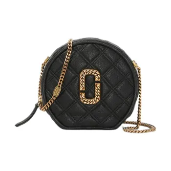 MARC JACOBS Cow Leather Crossbody Bag, Shoulder Bag Women's Beige/Black