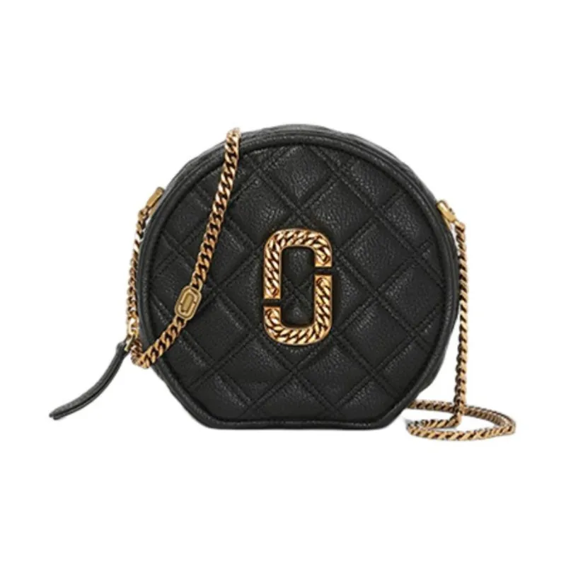 MARC JACOBS Cow Leather Crossbody Bag, Shoulder Bag Women's Beige/Black-0