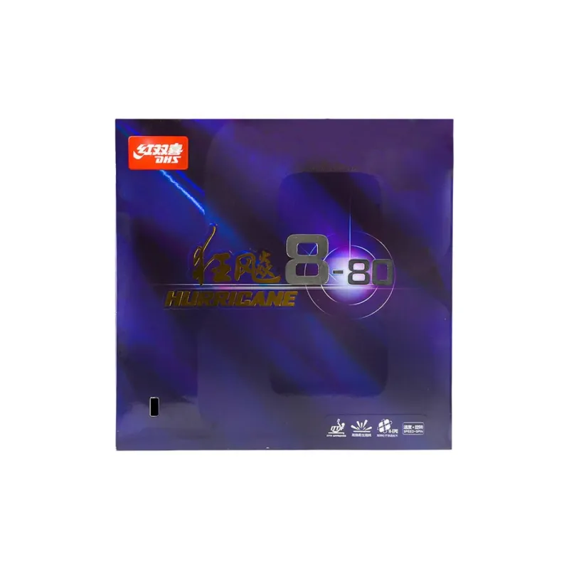 DHS Raging 8 80 Table Tennis Rubbers Sponge, Rubber Inverted Rubber Curved Circle Compatibility Advanced Model, Adults-1